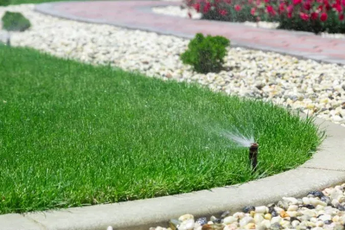 sprinkler head watering florida grass
